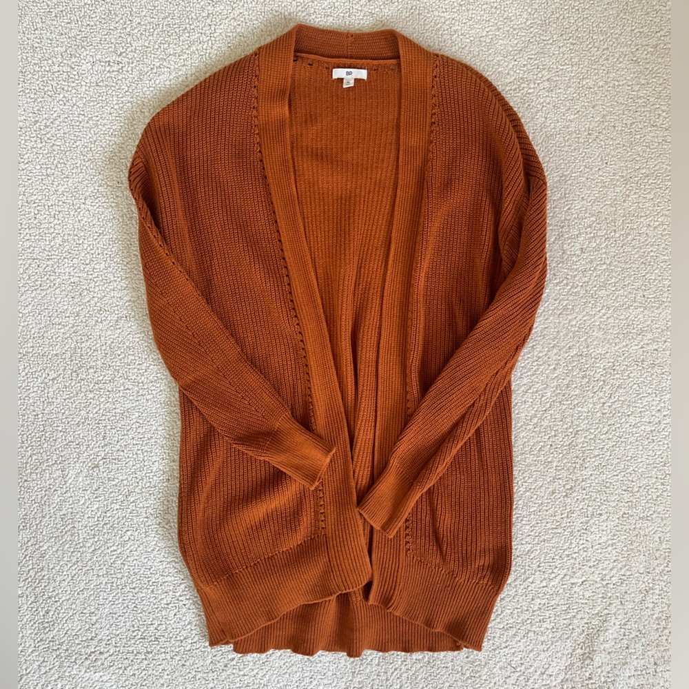 Bp. Nordstrom Terracotta Cardigan 100% Cotton Sweater Women's Size Medium